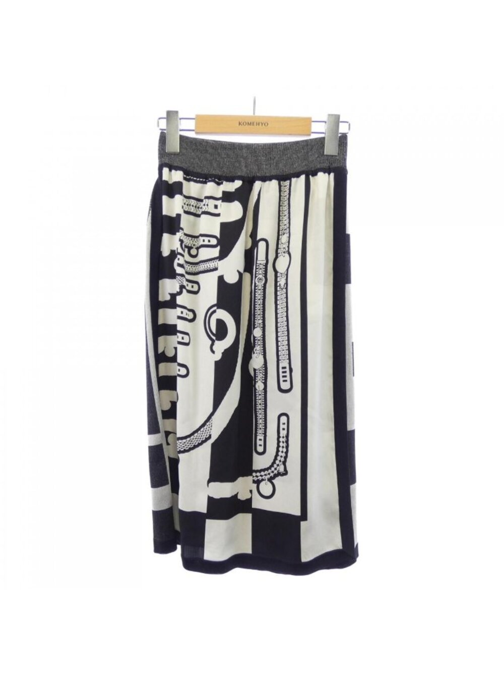 Hermes Tresor de Medor Rayure Twill Lane Skirt